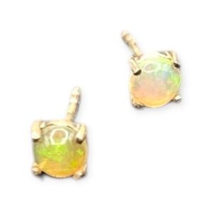 Opal Solitaire Earrings